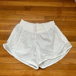 Lululemon white shorts size 4 with nude liner